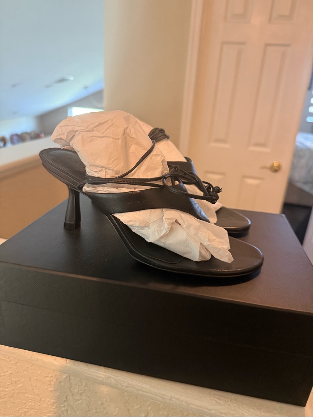BCBG Max Azria Wrap-Ankle Thong Heels - Picture 2 of 6